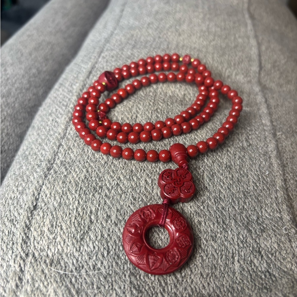 Cinnabar Beaded Necklace